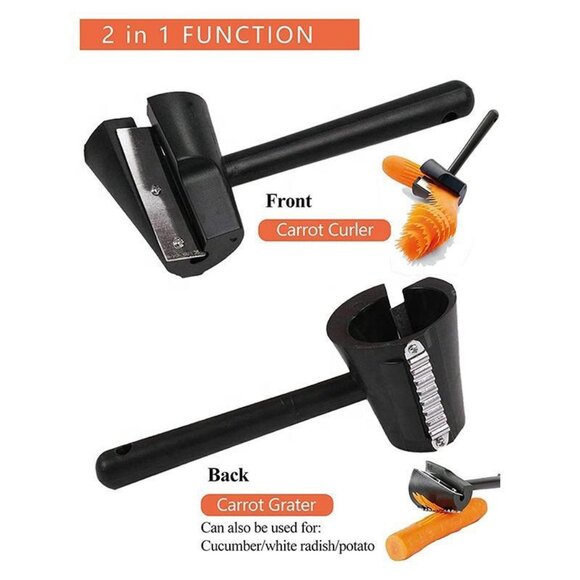 Multifunctional Carrot Curler Cucumber Sharpener Spiral Grater Kitchen 1 Pack - Picture 12 of 14